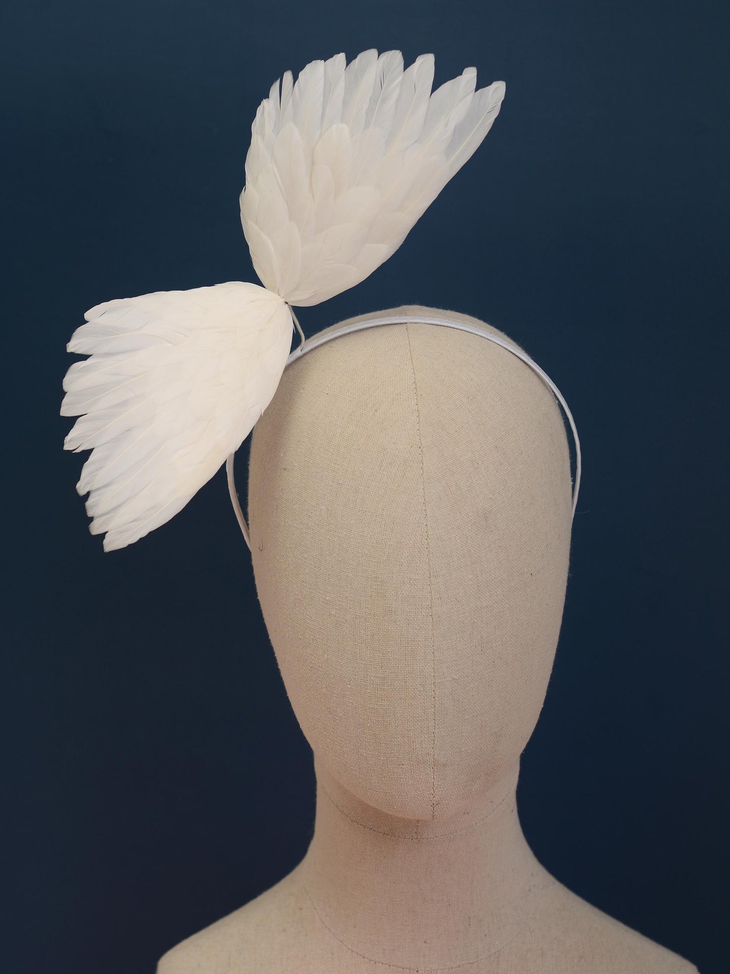 White Floating Bird Wings Headpiece Fascinator
