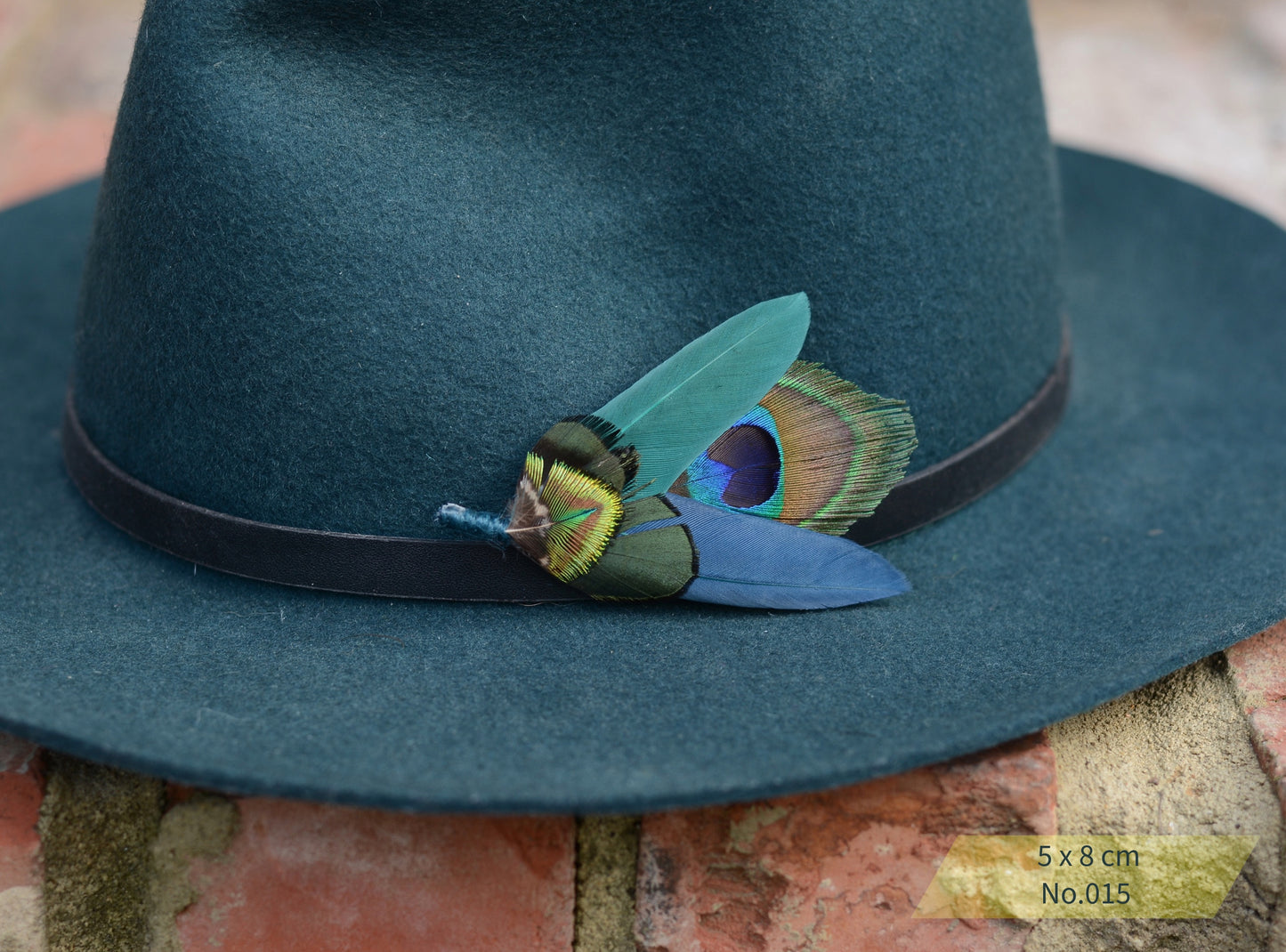 Teal, Green and Navy Peacock Feather Boutonnieres