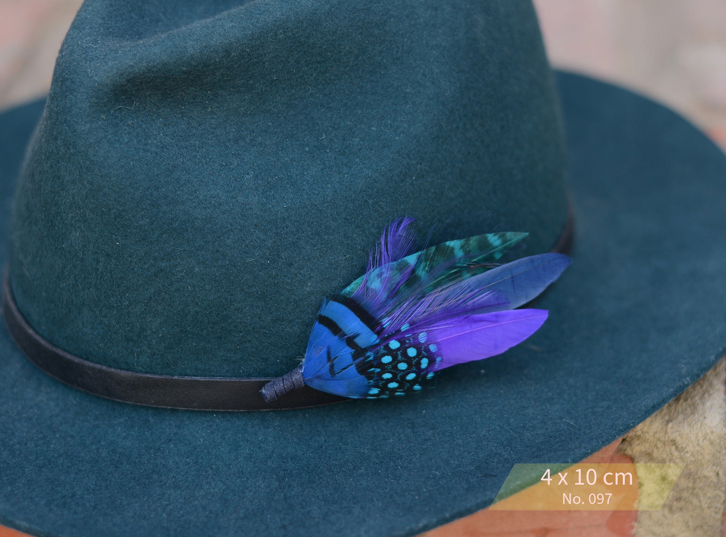 Shades of Blue Feather Boutonnieres / Hat Pins