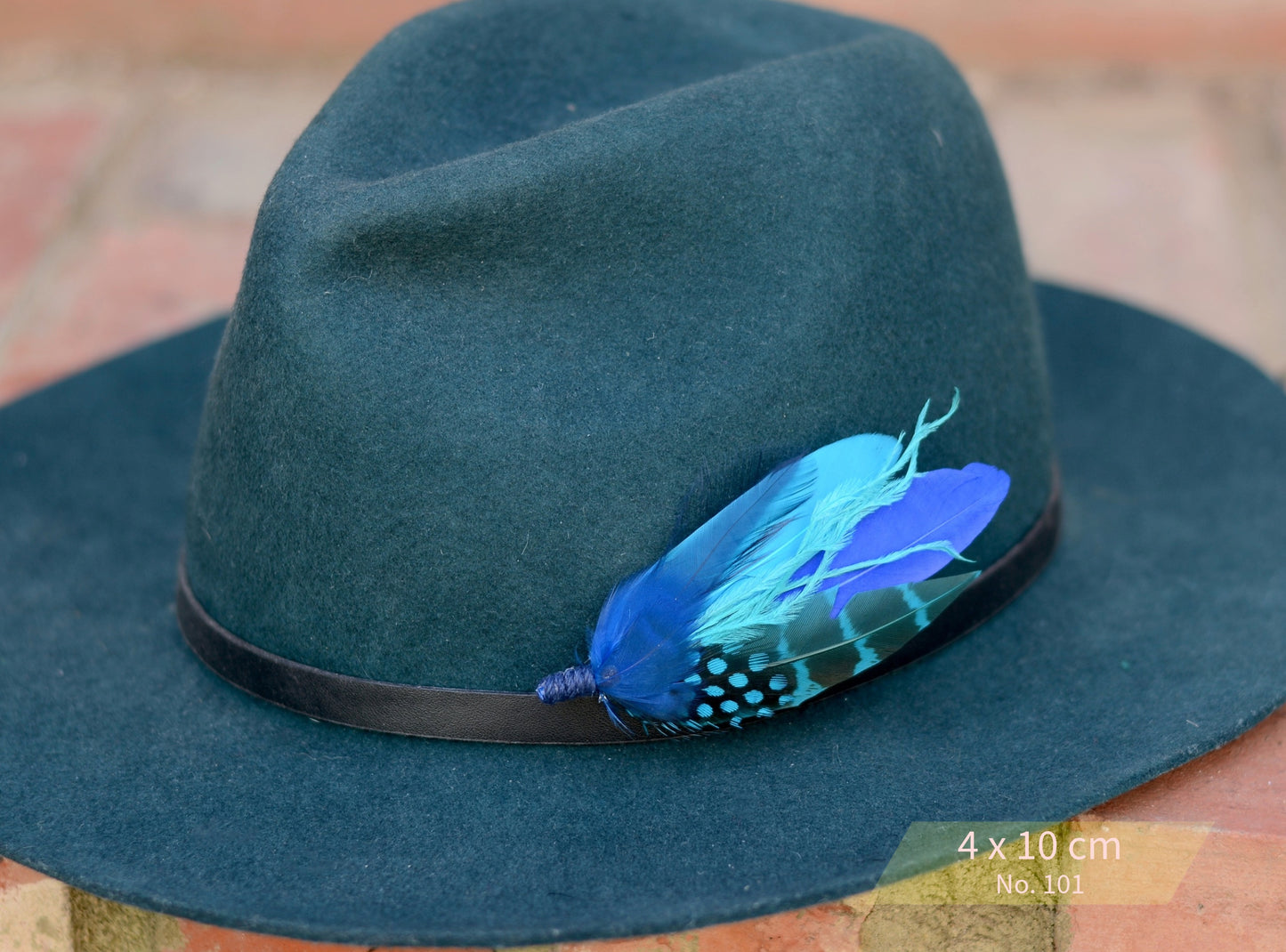 Shades of Blue Feather Boutonnieres / Hat Pins