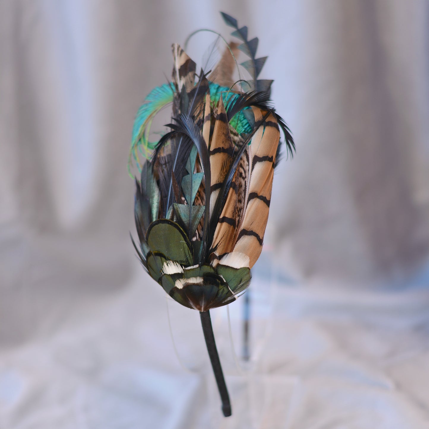 Pheasant Feather Headpiece No.020 - Feather  Headband Fascinator