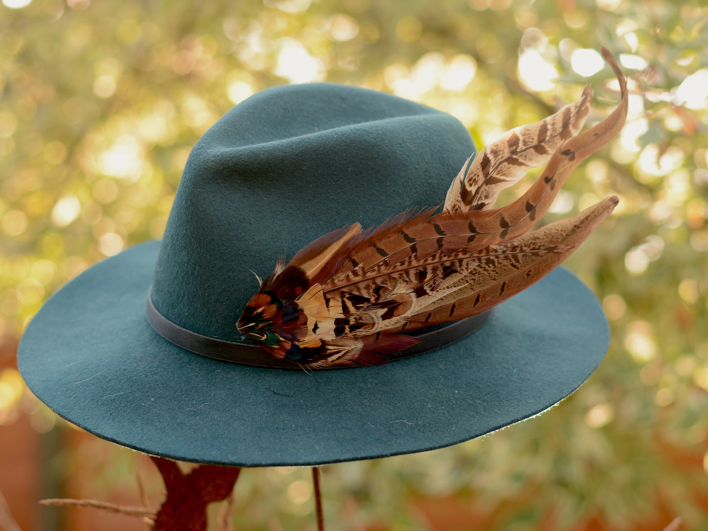 Luxury Natural Copper Pheasant Hat Pin No.326