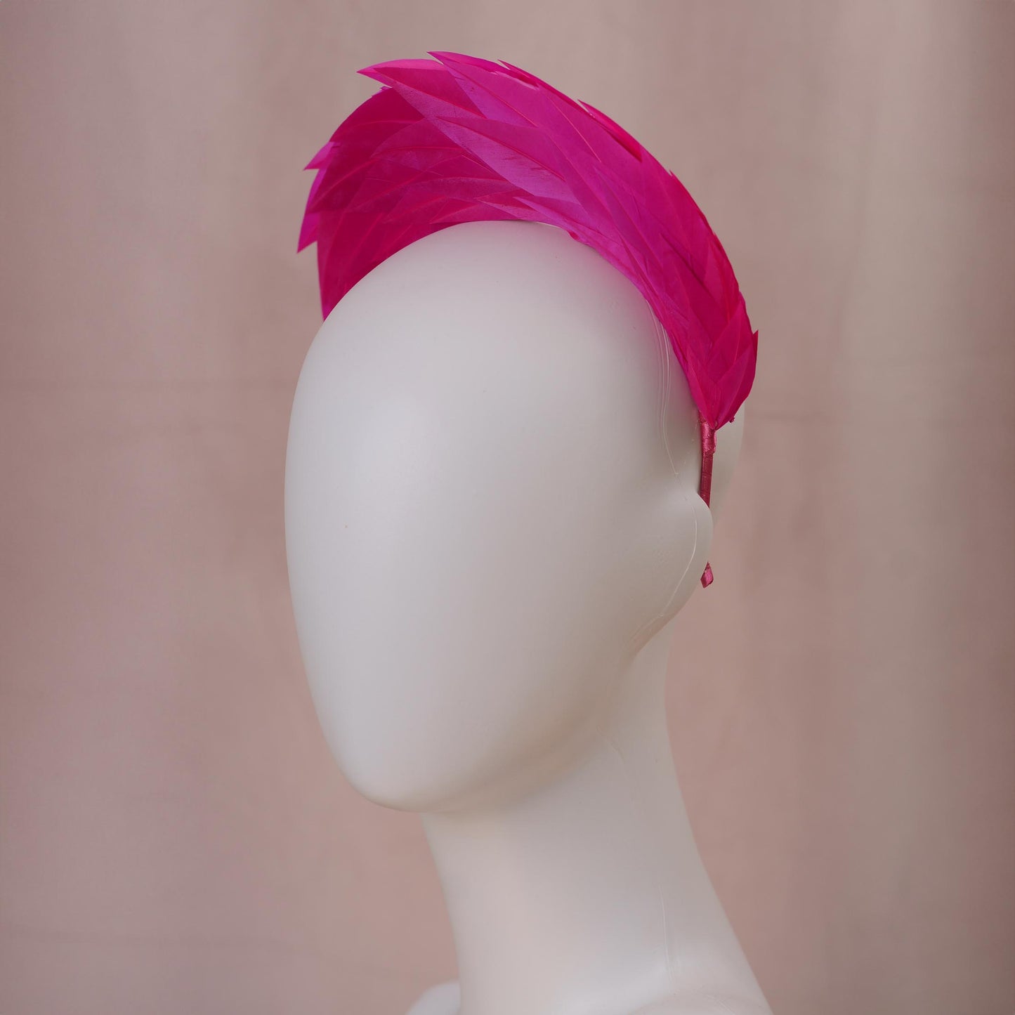 Magenta Pink Feather Halo Headband