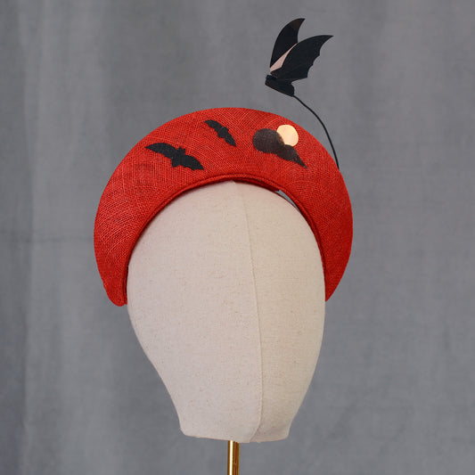 Red Hallows Eve Sky Halo Headpiece