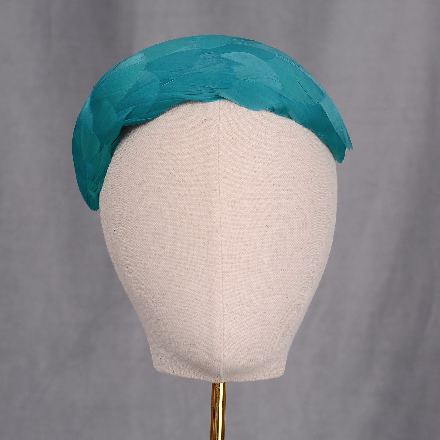 Luxury Teal Goose Feather Bandeau Headband Fascinator