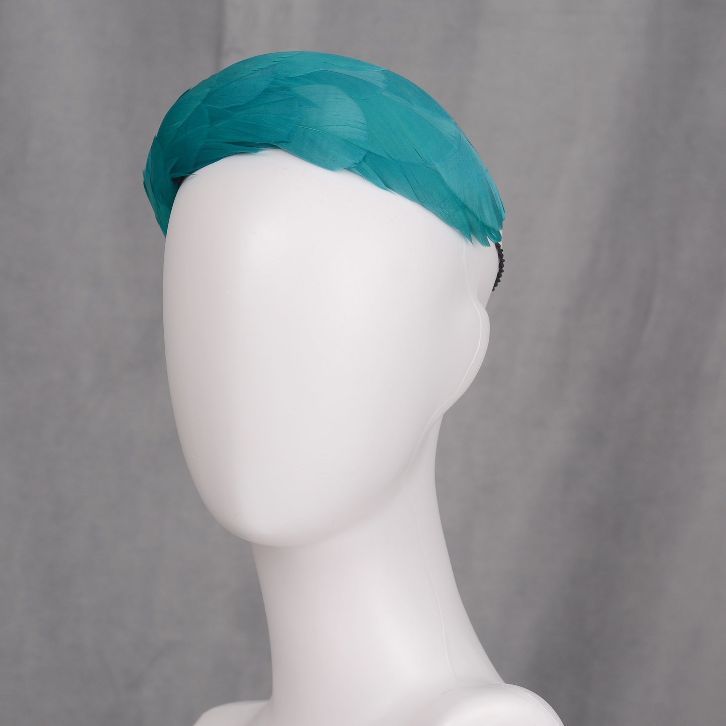 Luxury Teal Goose Feather Bandeau Headband Fascinator