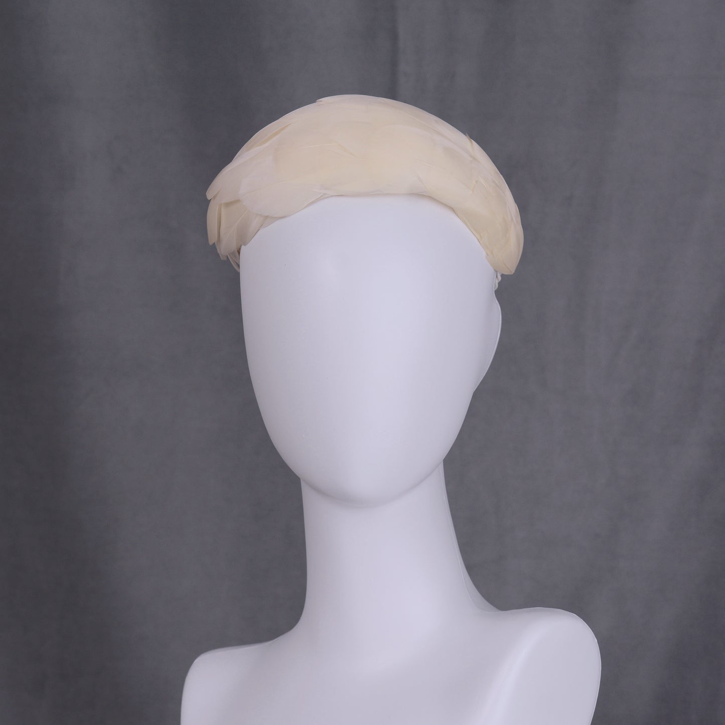 Luxury Ivory Goose Feather Bandeau Headband Fascinator