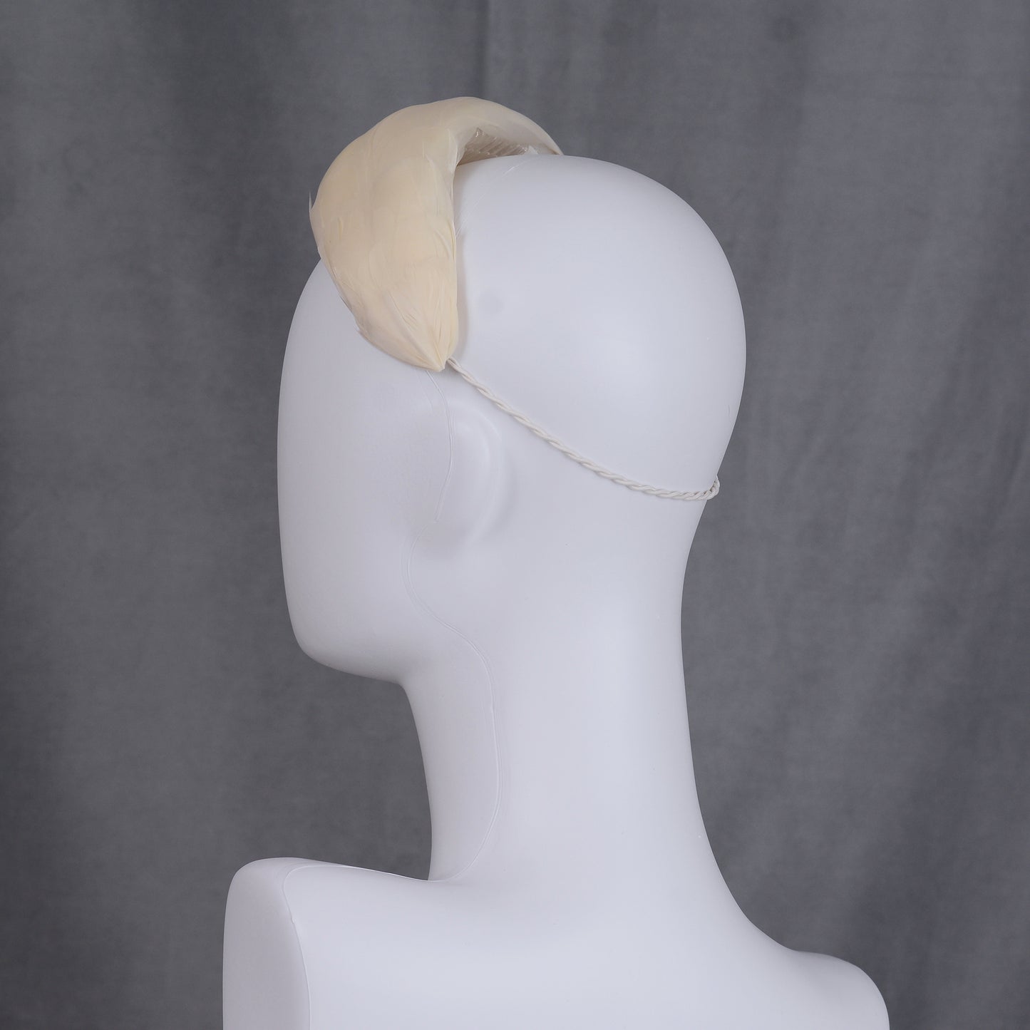 Luxury Ivory Goose Feather Bandeau Headband Fascinator