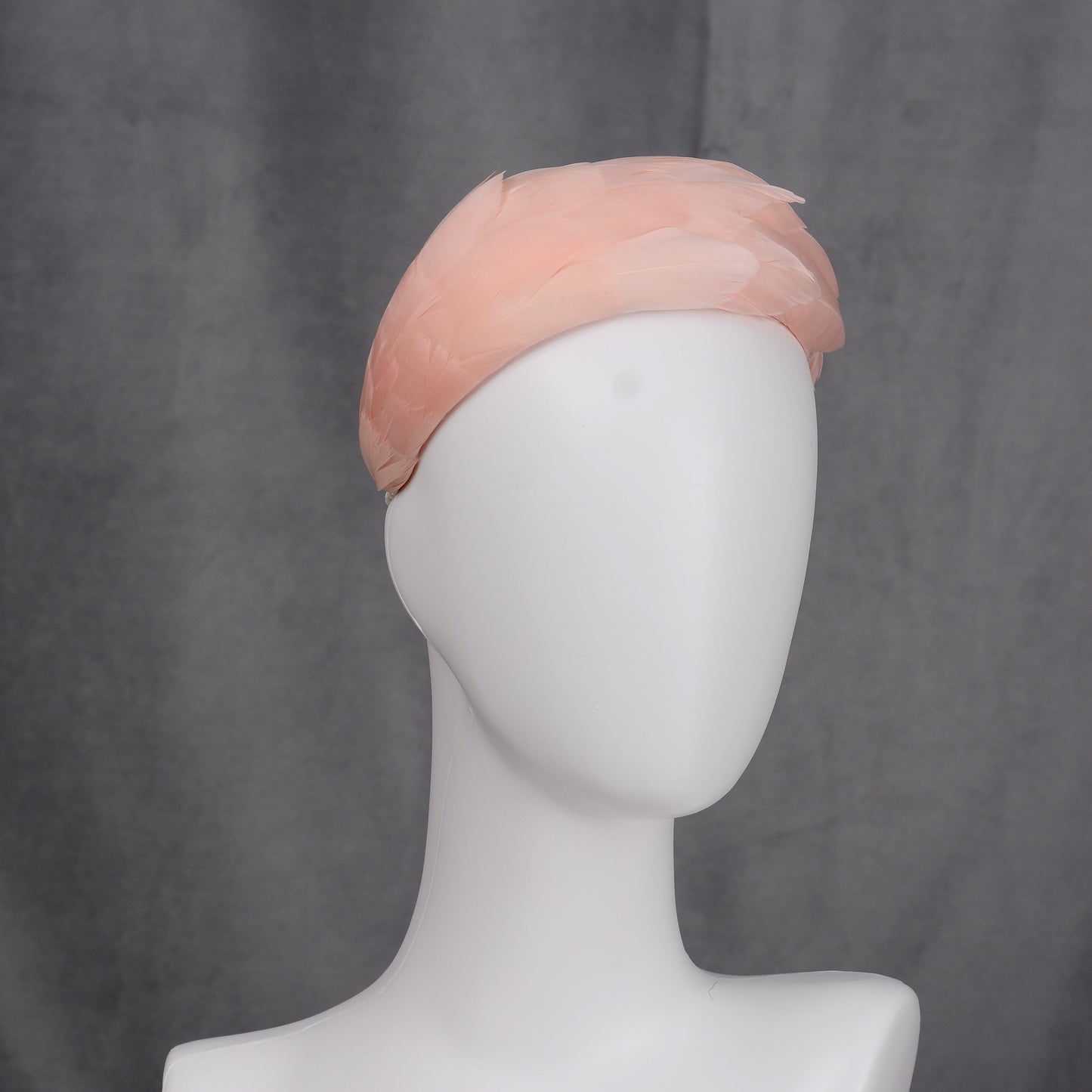 Luxury Blush Pink Goose Feather Bandeau Headband Fascinator