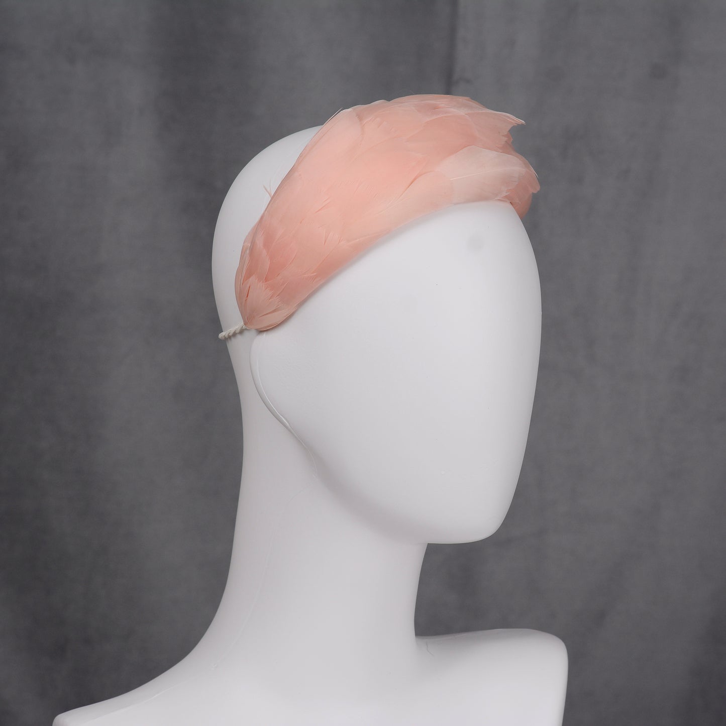 Luxury Blush Pink Goose Feather Bandeau Headband Fascinator