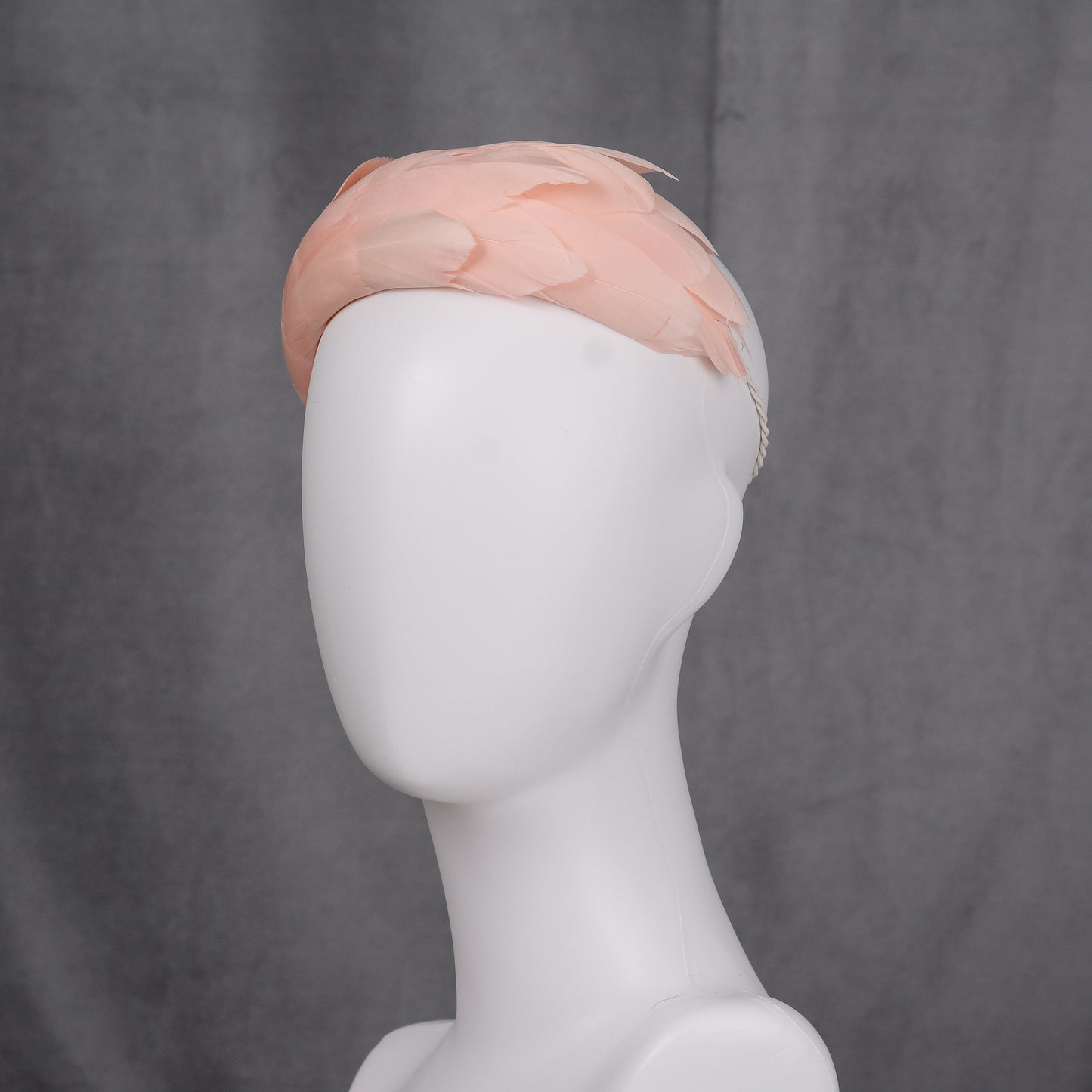 Luxury Blush Pink Goose Feather Bandeau Headband Fascinator
