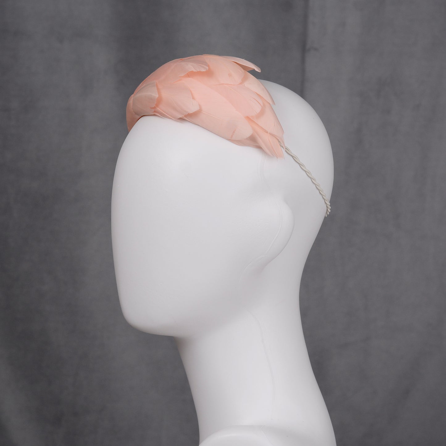 Luxury Blush Pink Goose Feather Bandeau Headband Fascinator