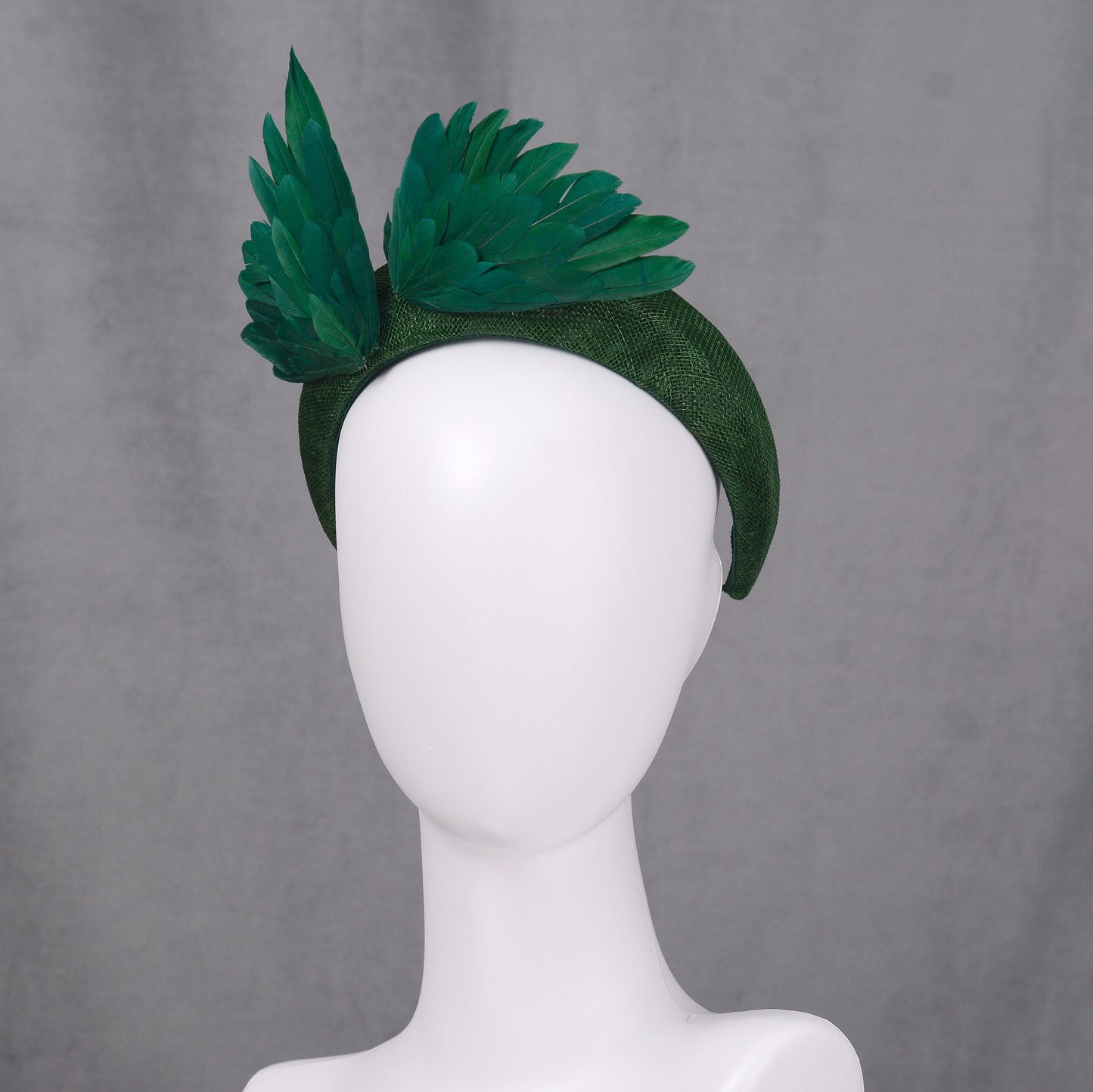 Bird Wing Green Halo Bandeau Fascinator Headband