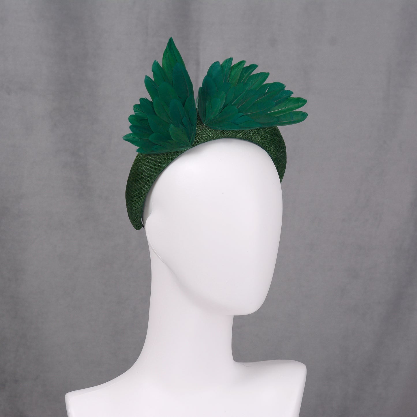 Bird Wing Green Halo Bandeau Fascinator Headband