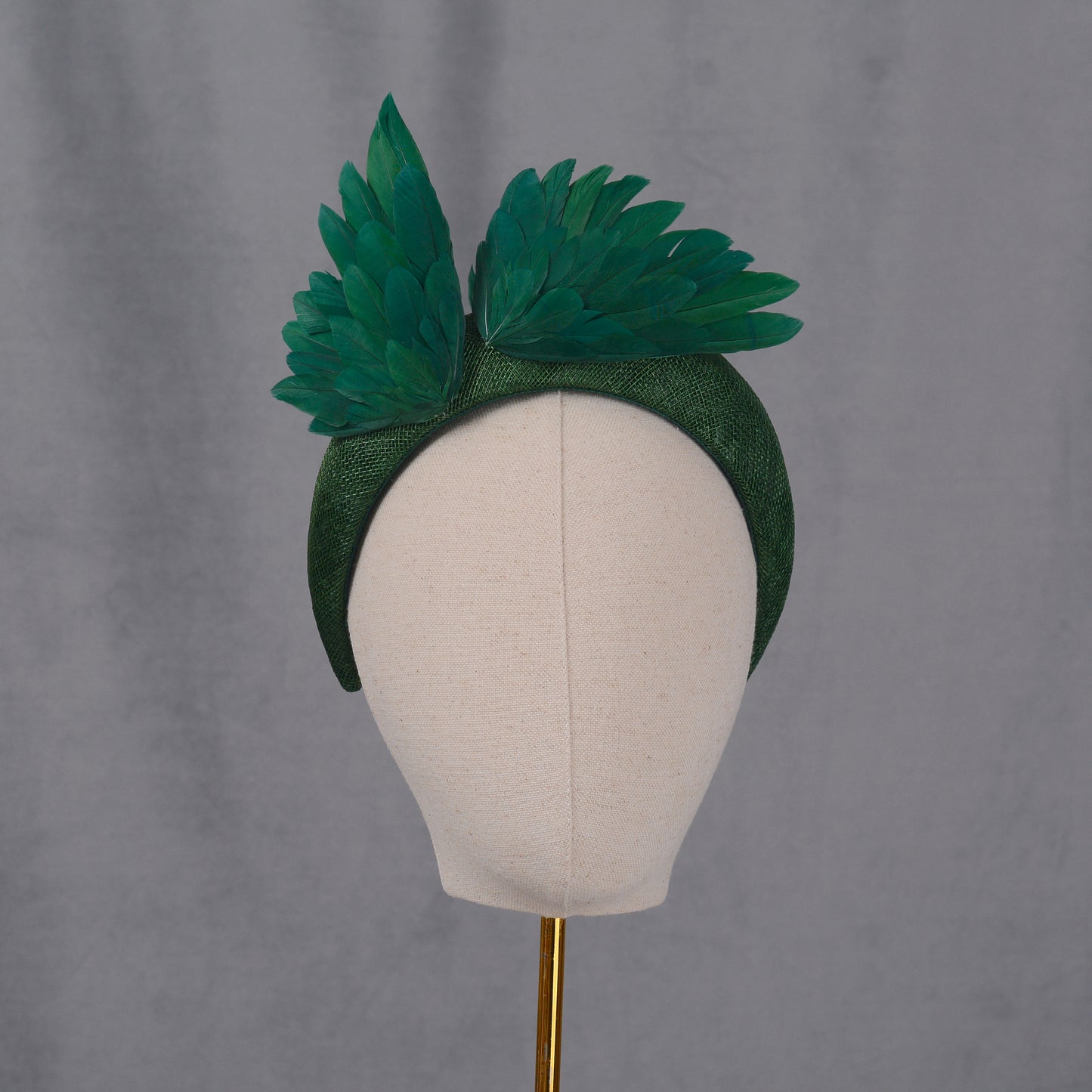 Bird Wing Green Halo Bandeau Fascinator Headband