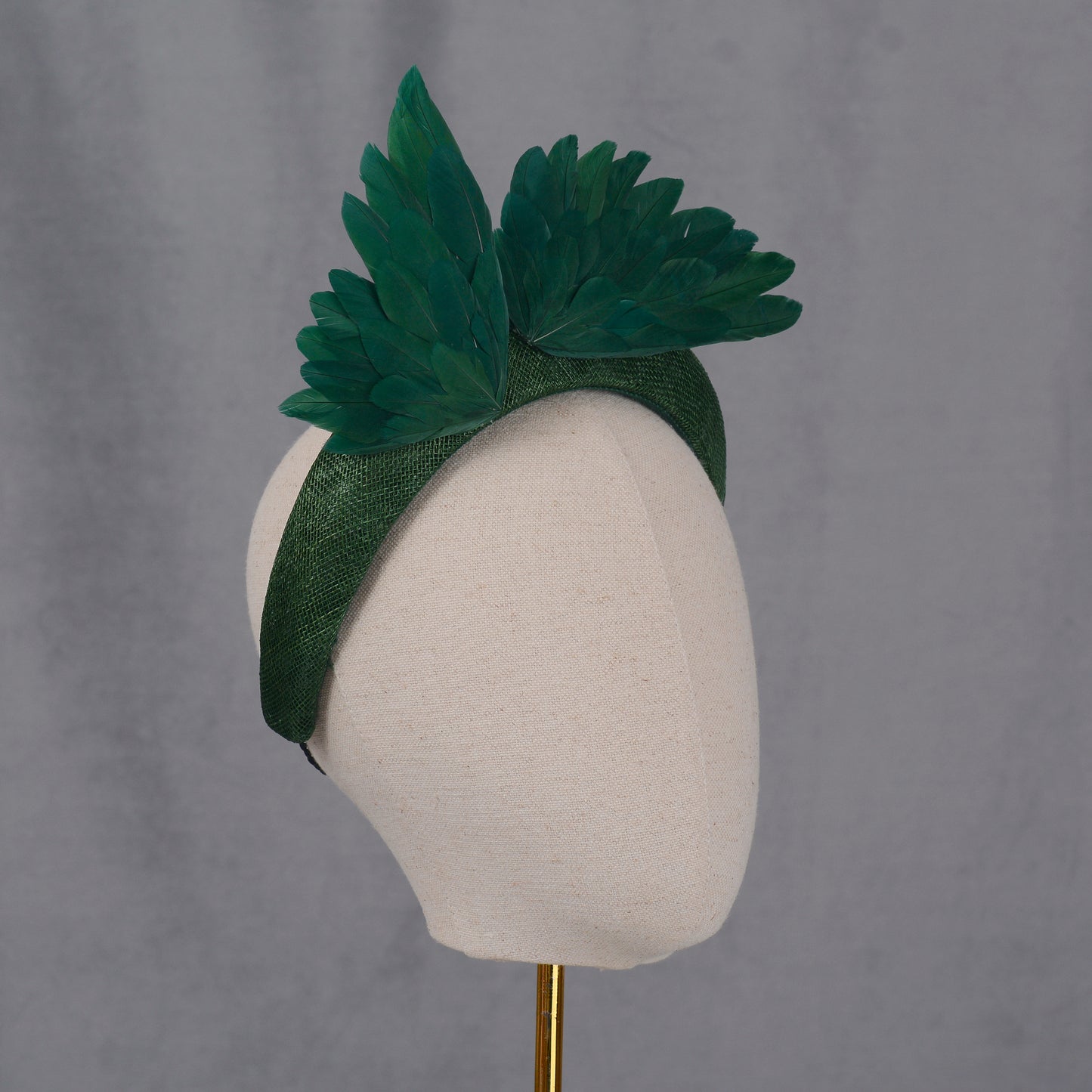 Bird Wing Green Halo Bandeau Fascinator Headband