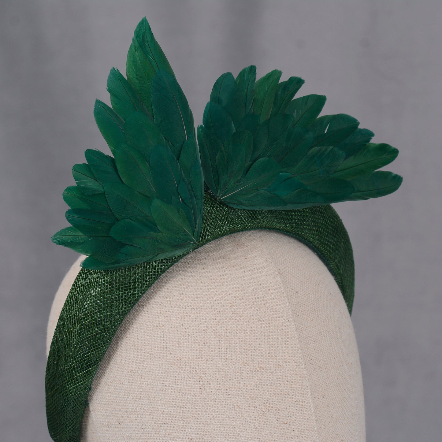 Bird Wing Green Halo Bandeau Fascinator Headband