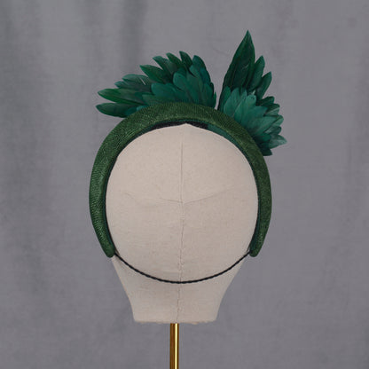 Bird Wing Green Halo Bandeau Fascinator Headband