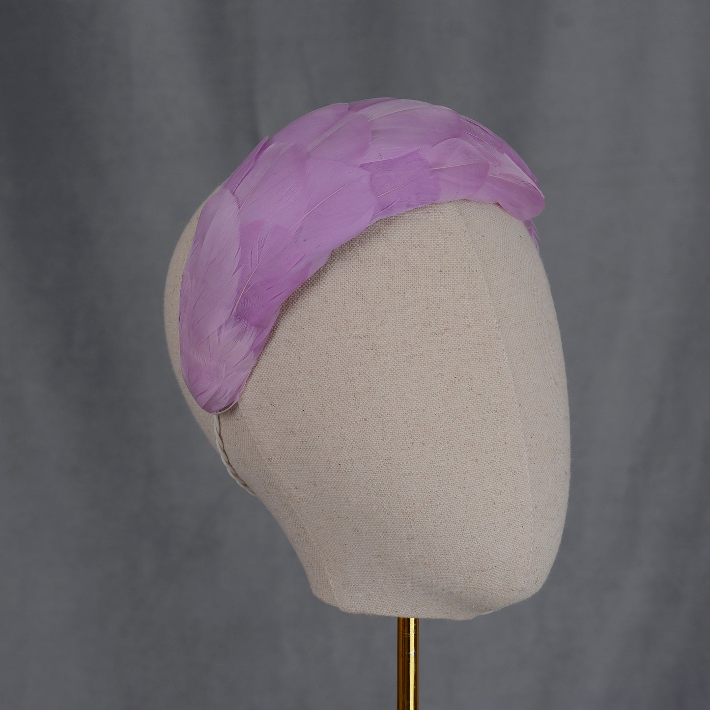 Luxury Lilac Purple Goose Feather Bandeau Headband Fascinator