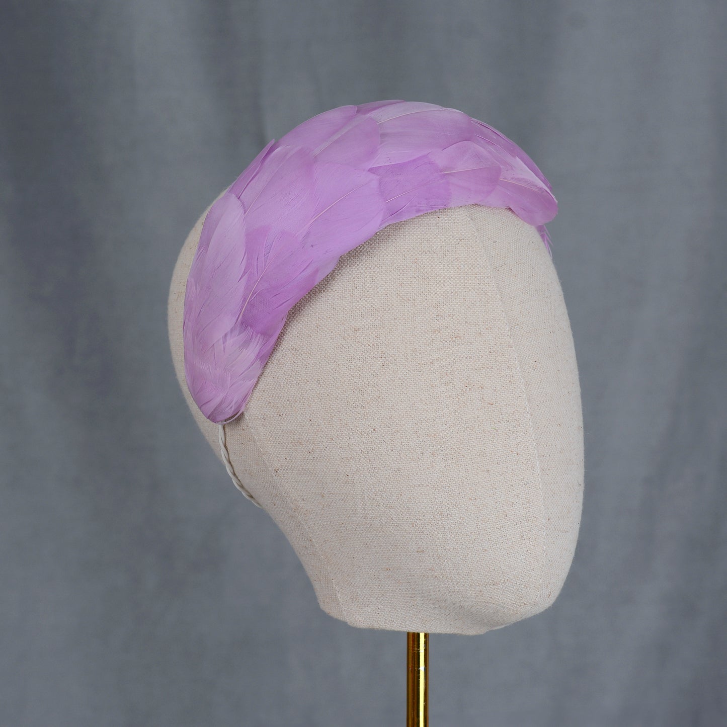 Luxury Lilac Purple Goose Feather Bandeau Headband Fascinator