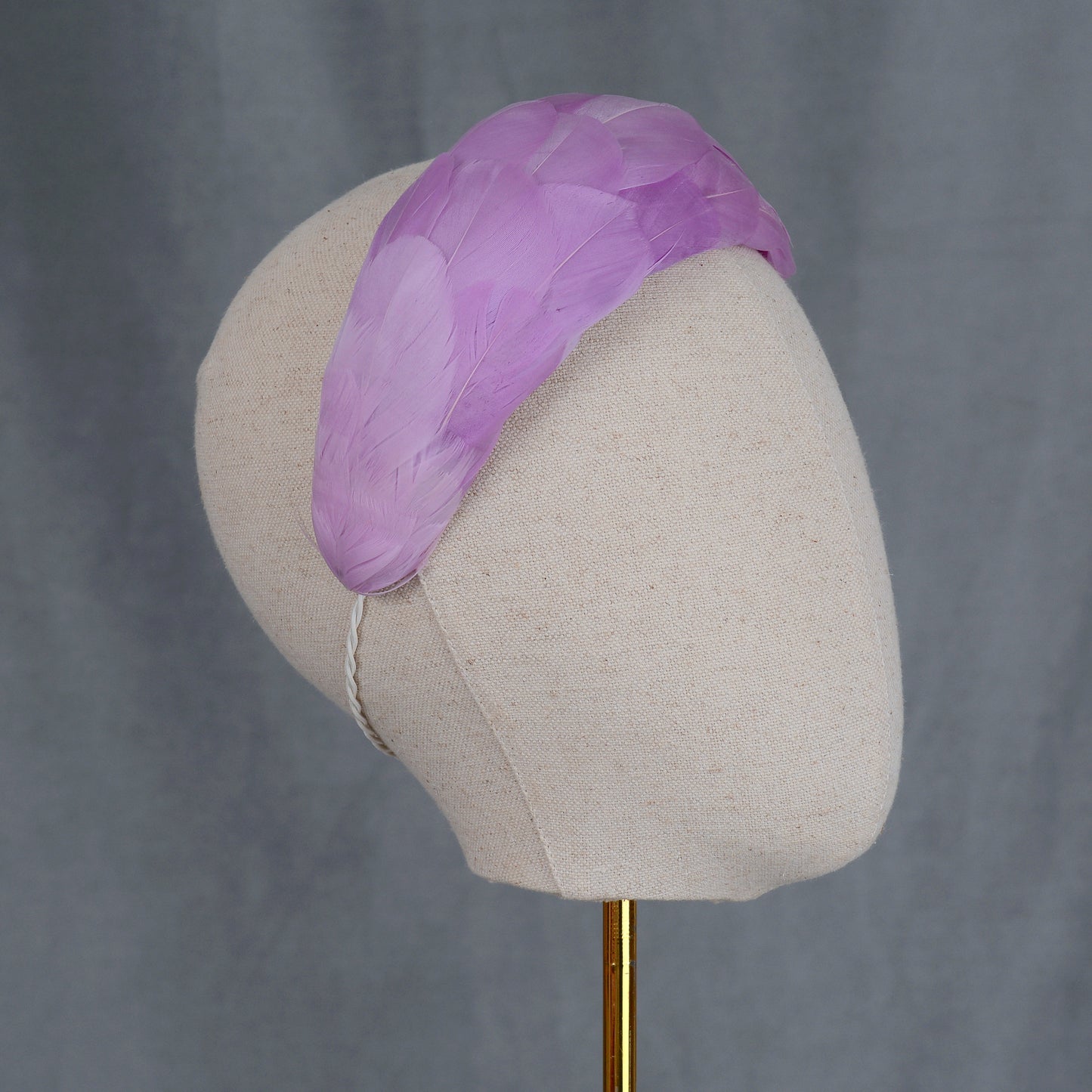 Luxury Lilac Purple Goose Feather Bandeau Headband Fascinator