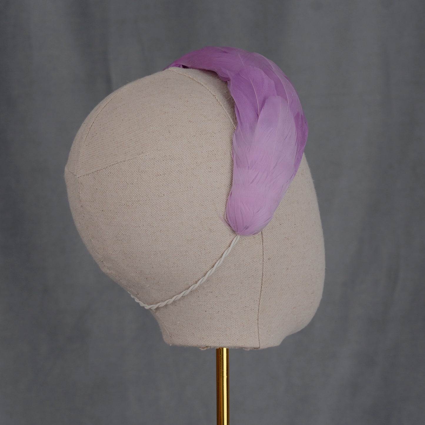 Luxury Lilac Purple Goose Feather Bandeau Headband Fascinator