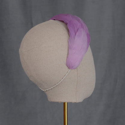 Luxury Lilac Purple Goose Feather Bandeau Headband Fascinator