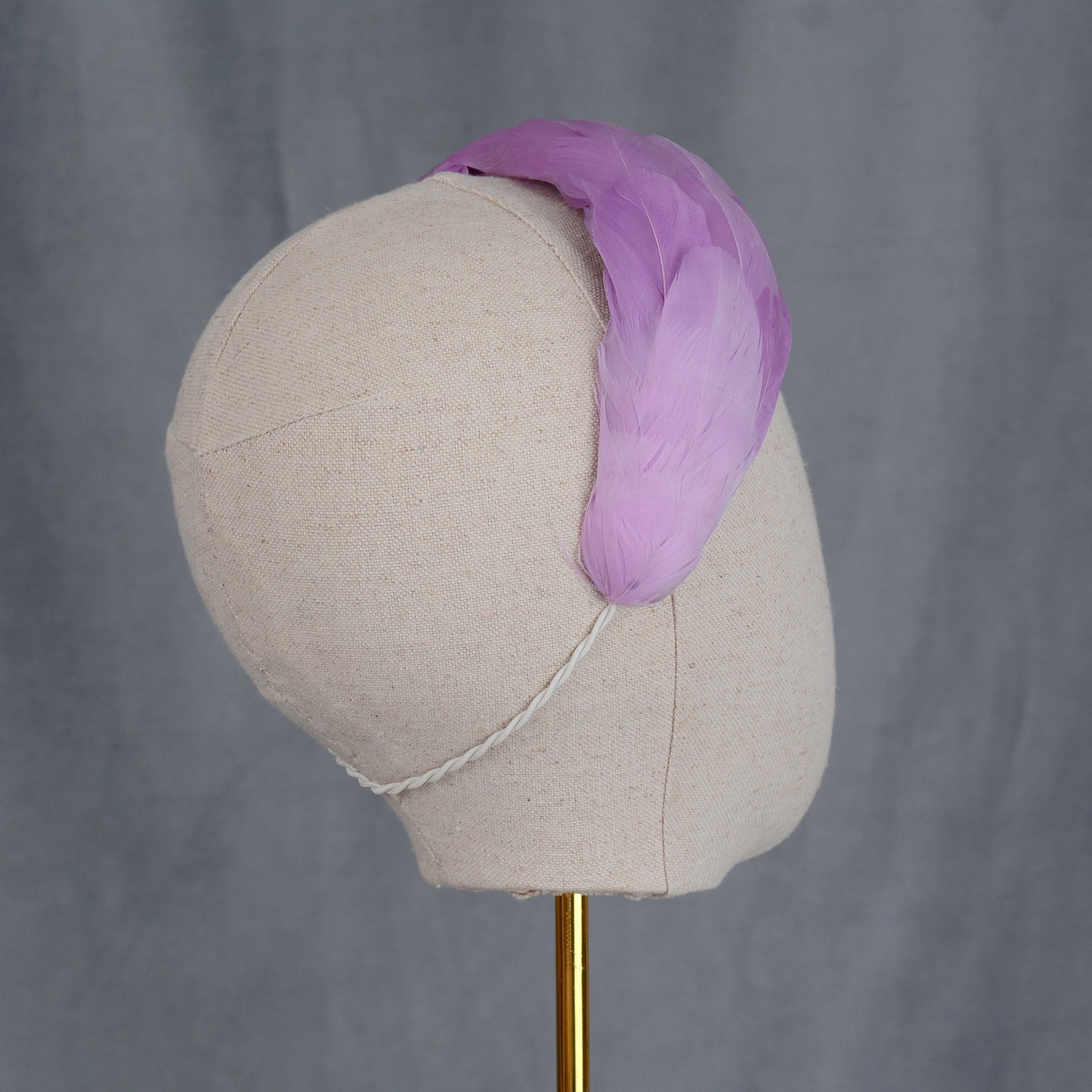Luxury Lilac Purple Goose Feather Bandeau Headband Fascinator