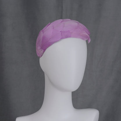 Luxury Lilac Purple Goose Feather Bandeau Headband Fascinator