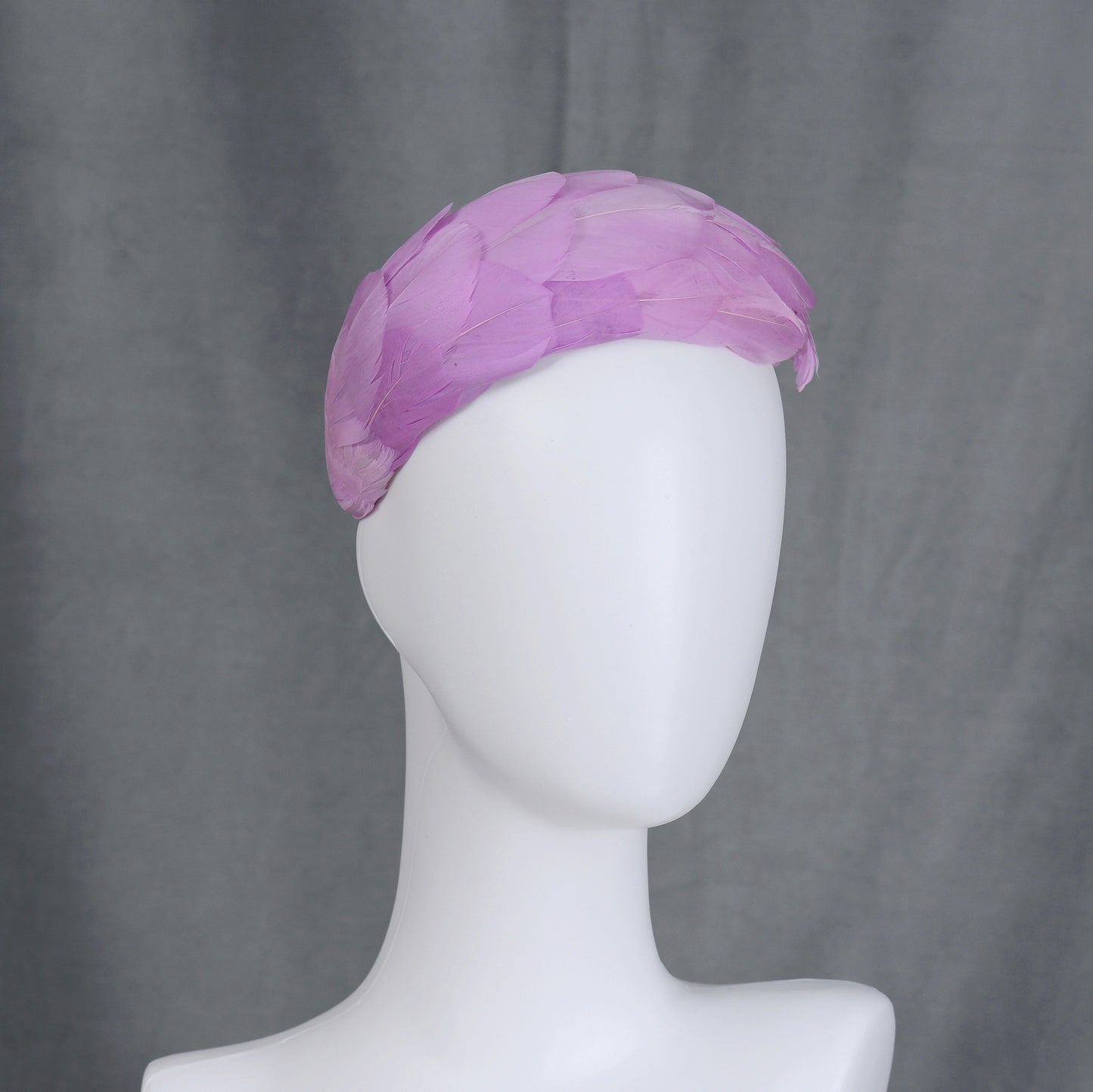 Luxury Lilac Purple Goose Feather Bandeau Headband Fascinator