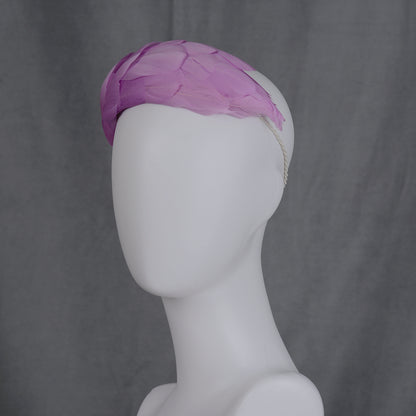 Luxury Lilac Purple Goose Feather Bandeau Headband Fascinator