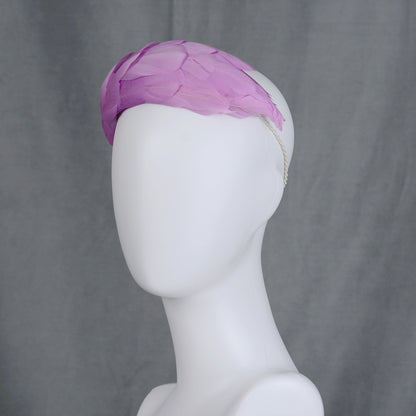 Luxury Lilac Purple Goose Feather Bandeau Headband Fascinator