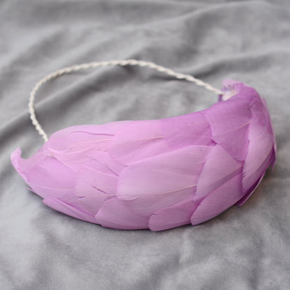 Luxury Lilac Purple Goose Feather Bandeau Headband Fascinator