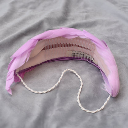 Luxury Lilac Purple Goose Feather Bandeau Headband Fascinator