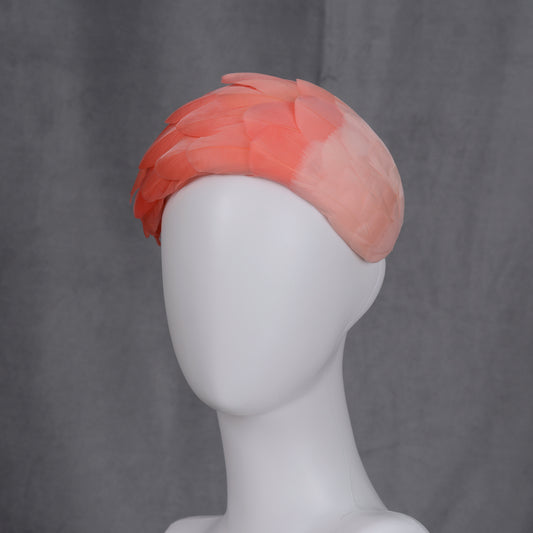 Luxury Flamingo Pink Goose Feather Bandeau Headband Fascinator