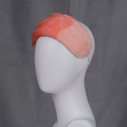Luxury Flamingo Pink Goose Feather Bandeau Headband Fascinator