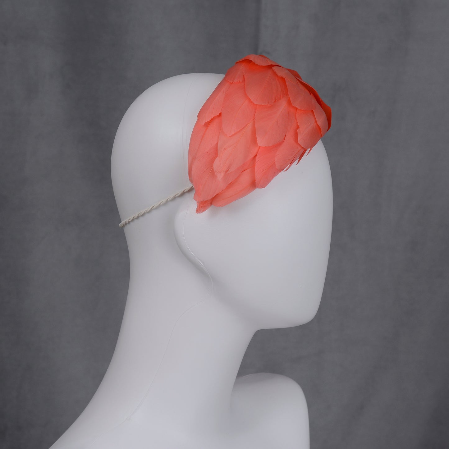 Luxury Flamingo Pink Goose Feather Bandeau Headband Fascinator