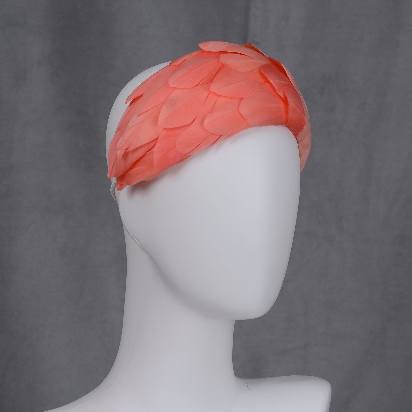 Luxury Flamingo Pink Goose Feather Bandeau Headband Fascinator