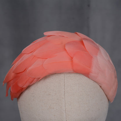 Luxury Flamingo Pink Goose Feather Bandeau Headband Fascinator