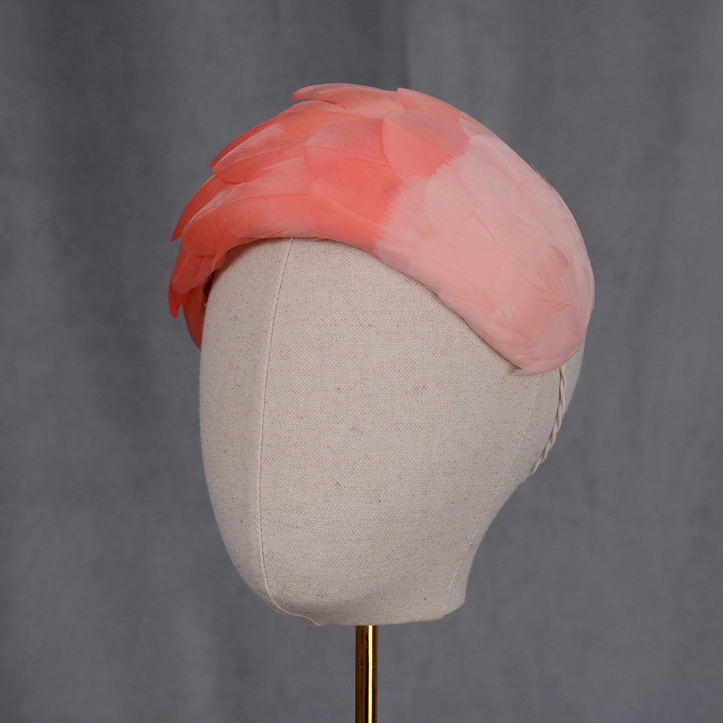 Luxury Flamingo Pink Goose Feather Bandeau Headband Fascinator