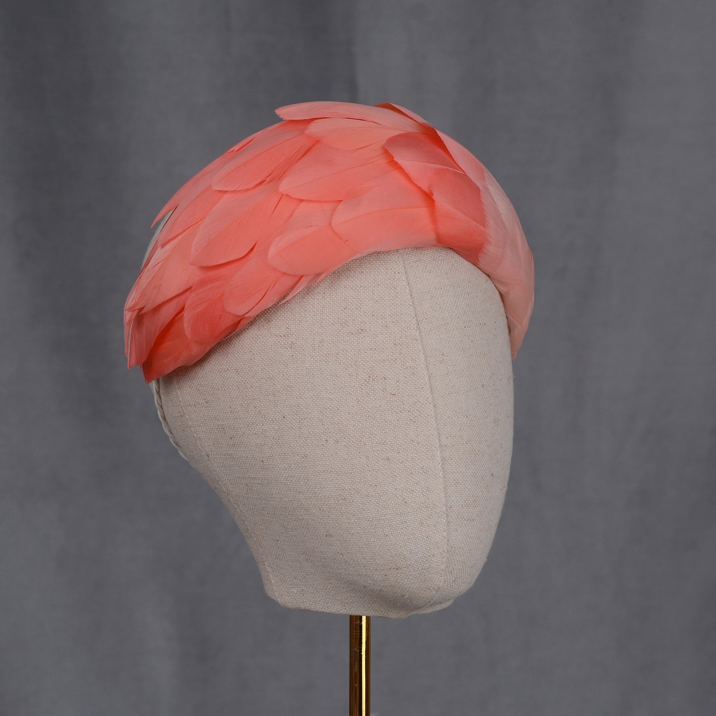 Luxury Flamingo Pink Goose Feather Bandeau Headband Fascinator