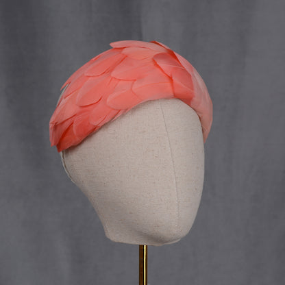 Luxury Flamingo Pink Goose Feather Bandeau Headband Fascinator