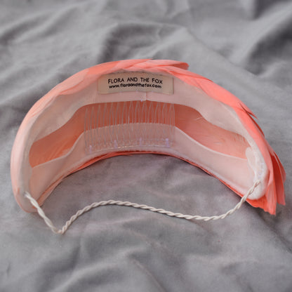 Luxury Flamingo Pink Goose Feather Bandeau Headband Fascinator