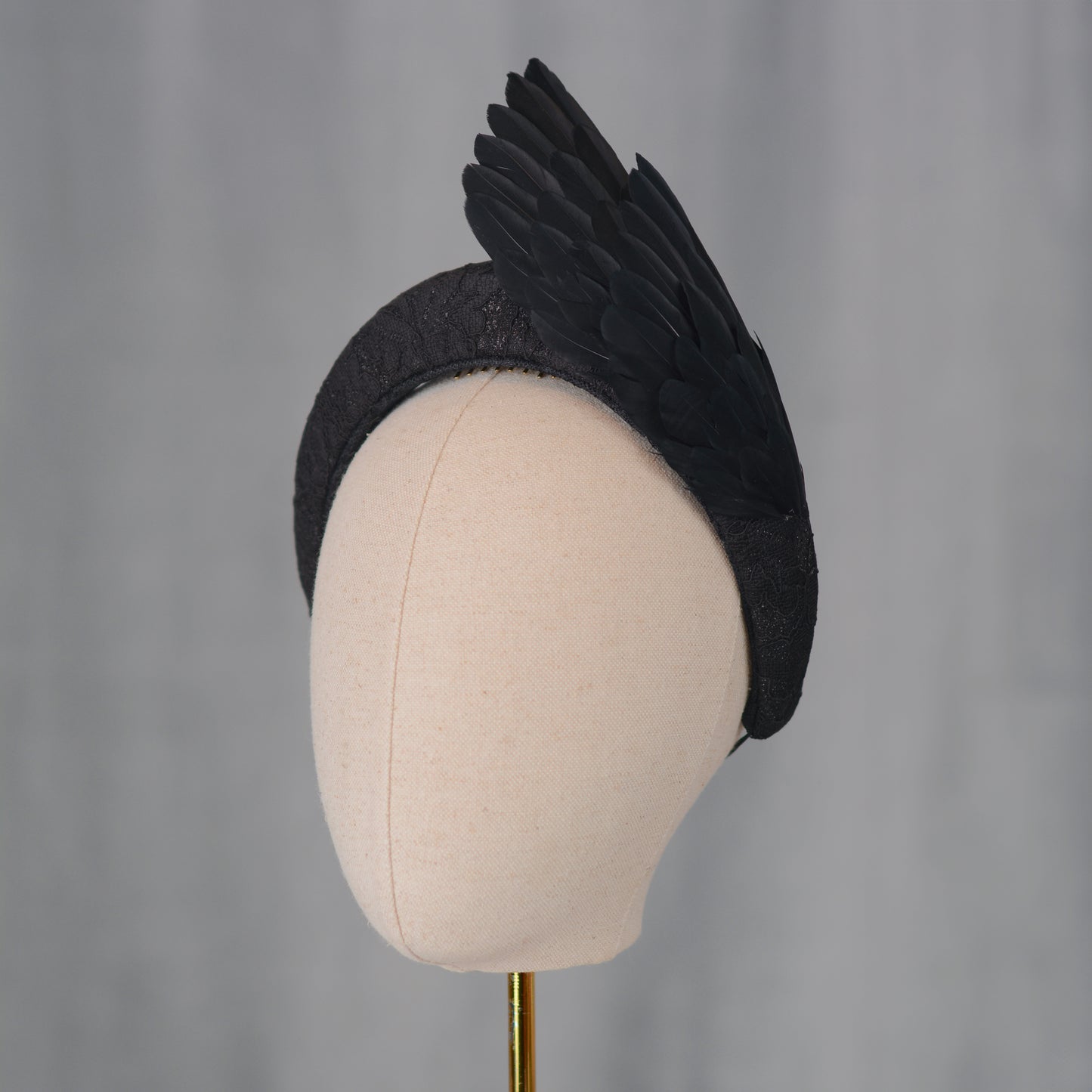 Cordelia - Black Bird Wing Headband