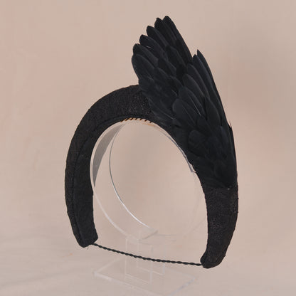 Cordelia - Black Bird Wing Headband