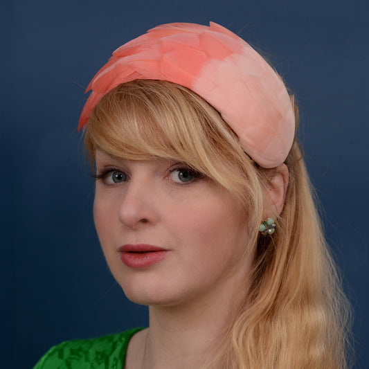 Luxury Flamingo Pink Goose Feather Bandeau Headband Fascinator
