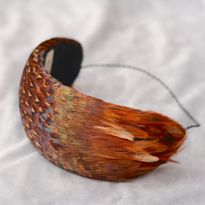 Copper Pheasant Feather Bandeau Headband Fascinator