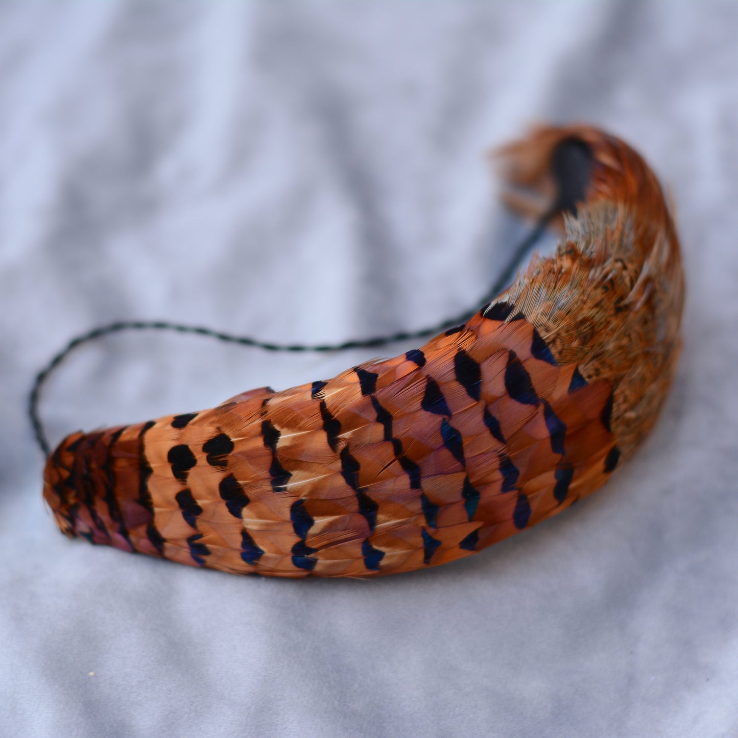 Copper Pheasant Feather Bandeau Headband Fascinator