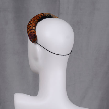 Copper Pheasant Feather Bandeau Headband Fascinator