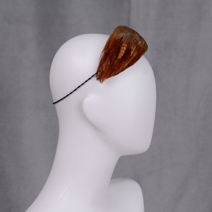 Copper Pheasant Feather Bandeau Headband Fascinator
